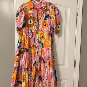 Karlie Pink Floral Dress